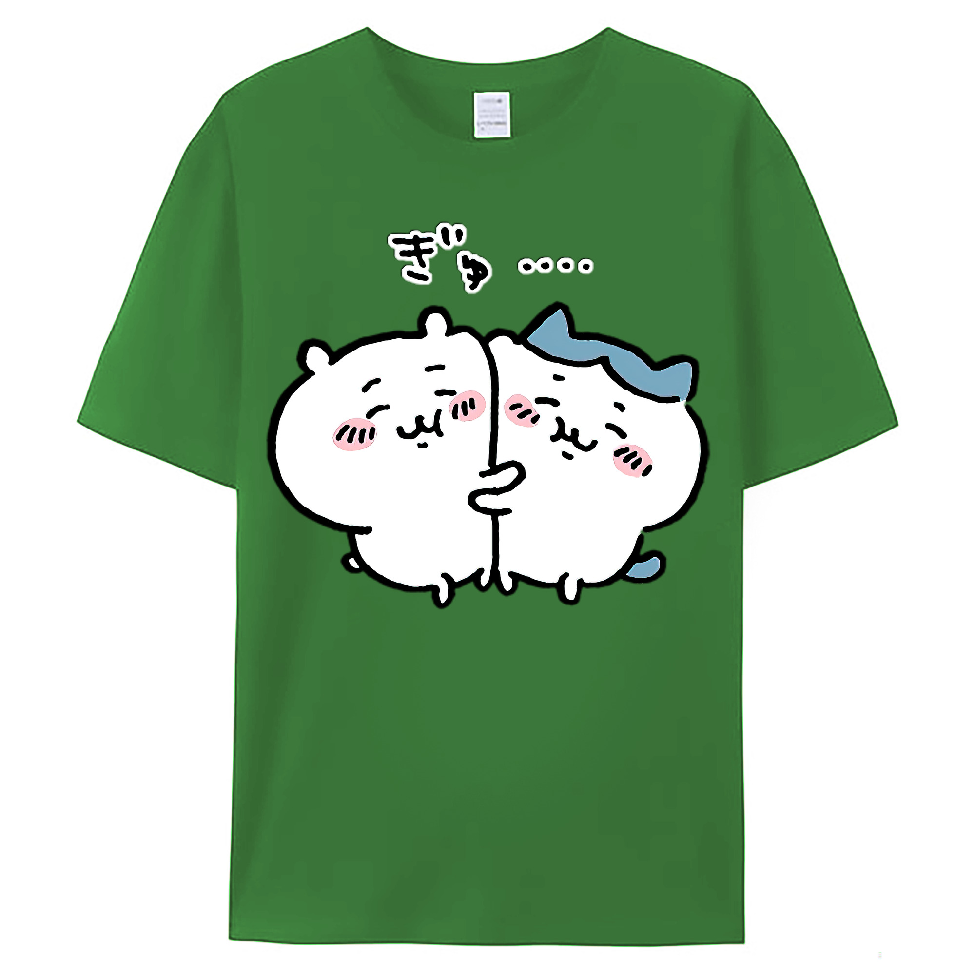 （画像用） ちいかわ ハチワレ Chii-kawa hachiware レディースカジュアルプリントTシャツ（綿100％）